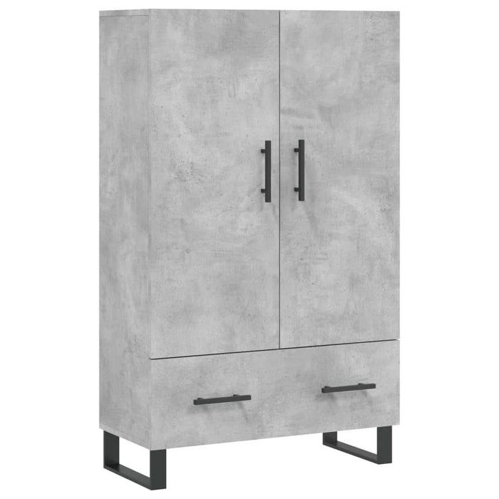 Dulap înalt, gri beton, 69,5x31x115 cm, lemn prelucrat - WALTI WALTI