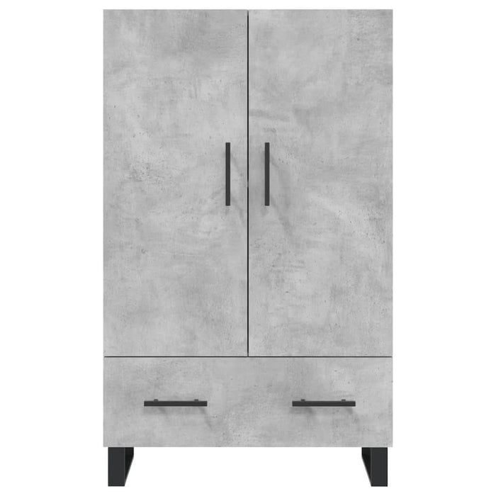 Dulap înalt, gri beton, 69,5x31x115 cm, lemn prelucrat - WALTI WALTI