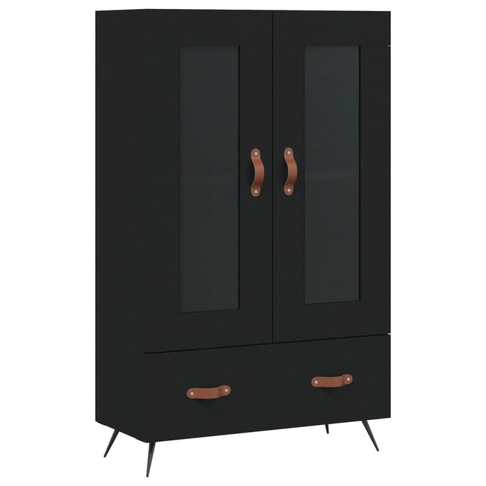 Dulap înalt, negru, 69,5x31x115 cm, lemn prelucrat - WALTI WALTI