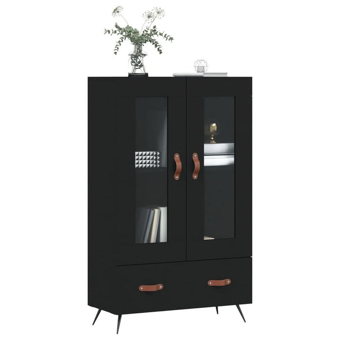 Dulap înalt, negru, 69,5x31x115 cm, lemn prelucrat - WALTI WALTI