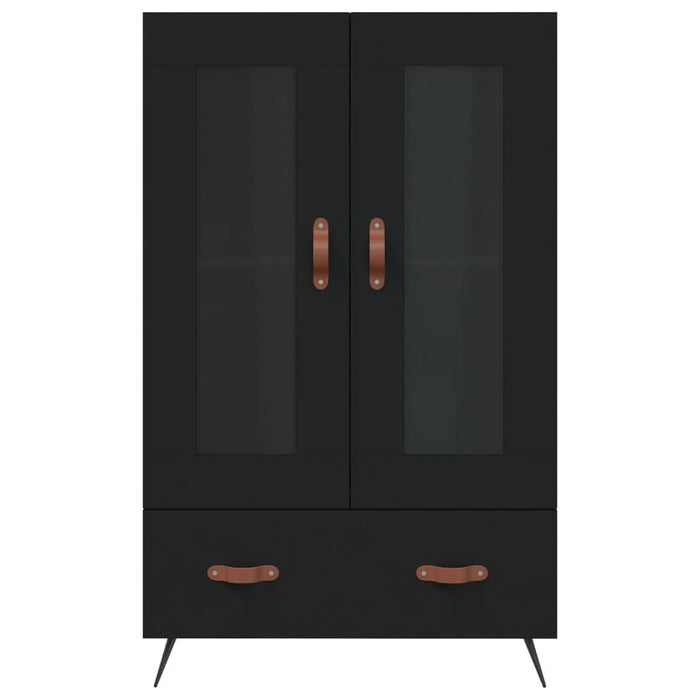 Dulap înalt, negru, 69,5x31x115 cm, lemn prelucrat - WALTI WALTI