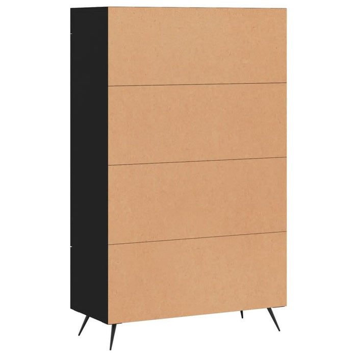 Dulap înalt, negru, 69,5x31x115 cm, lemn prelucrat - WALTI WALTI