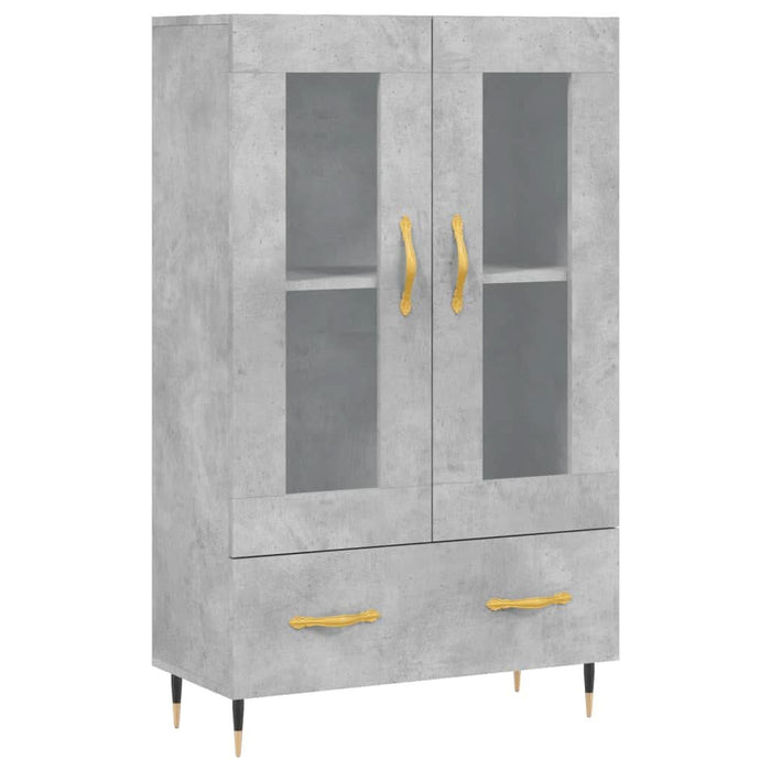 Dulap înalt, gri beton, 69,5x31x115 cm, lemn prelucrat - WALTI WALTI