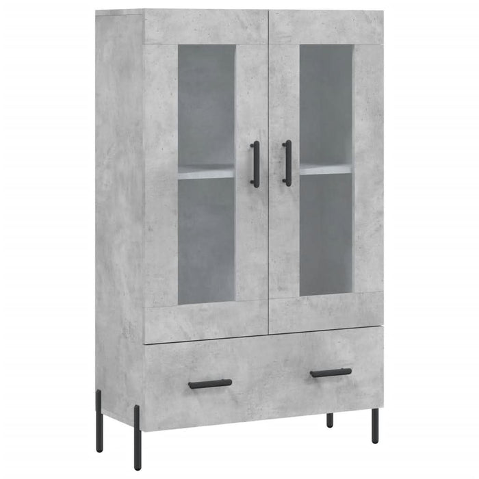 Dulap înalt, gri beton, 69,5x31x115 cm, lemn prelucrat - WALTI WALTI