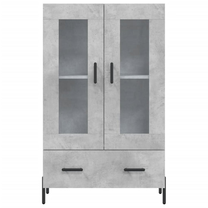 Dulap înalt, gri beton, 69,5x31x115 cm, lemn prelucrat - WALTI WALTI