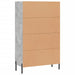 Dulap înalt, gri beton, 69,5x31x115 cm, lemn prelucrat - WALTI WALTI