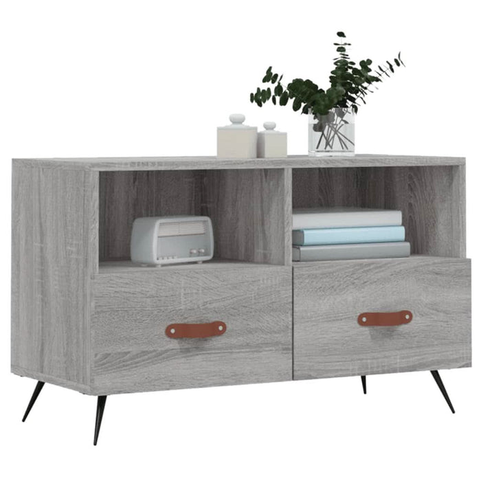 Comodă TV, gri sonoma, 80x36x50 cm, lemn prelucrat - WALTI WALTI