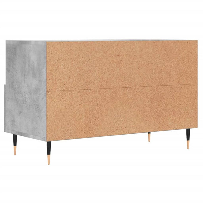 Comodă TV, gri beton, 80x36x50 cm, lemn compozit - WALTI WALTI