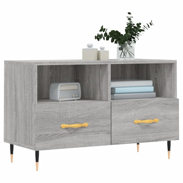 Comodă TV, gri sonoma, 80x36x50 cm, lemn prelucrat - WALTI WALTI