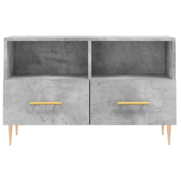 Comodă TV, gri beton, 80x36x50 cm, lemn compozit - WALTI WALTI