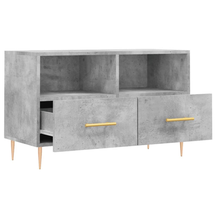 Comodă TV, gri beton, 80x36x50 cm, lemn compozit - WALTI WALTI