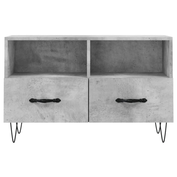 Comodă TV, gri beton, 80x36x50 cm, lemn compozit - WALTI WALTI