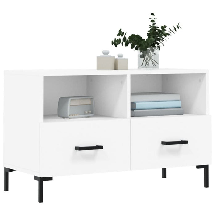 Comodă TV, alb, 80x36x50 cm, lemn prelucrat - WALTI WALTI