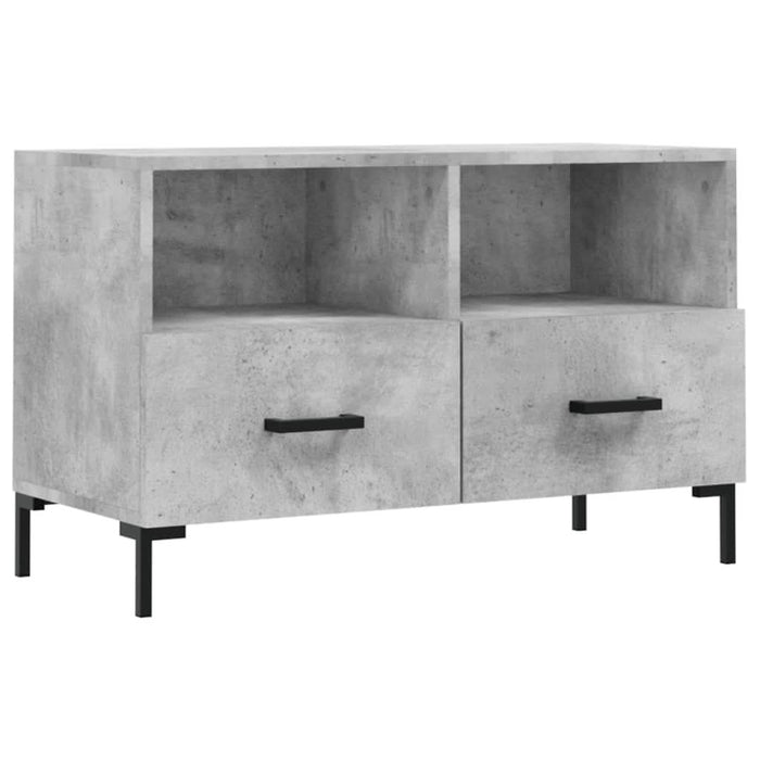 Comodă TV, gri beton, 80x36x50 cm, lemn compozit - WALTI WALTI