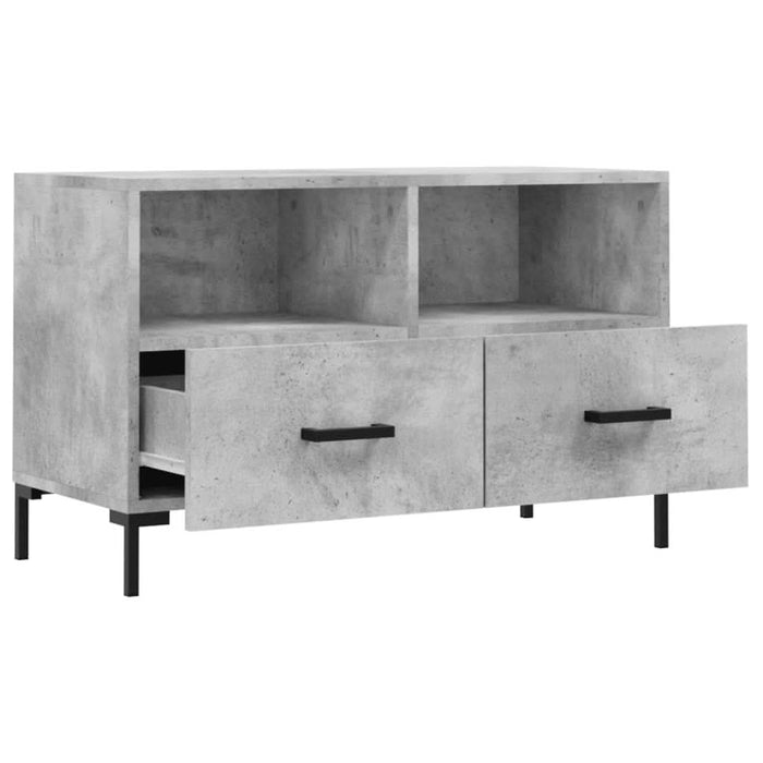 Comodă TV, gri beton, 80x36x50 cm, lemn compozit - WALTI WALTI