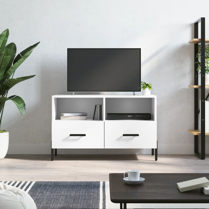 Comodă TV, alb, 80x36x50 cm, lemn prelucrat - WALTI WALTI