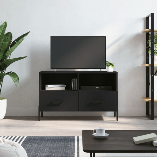 Comodă TV, negru, 80x36x50 cm, lemn prelucrat - WALTI WALTI