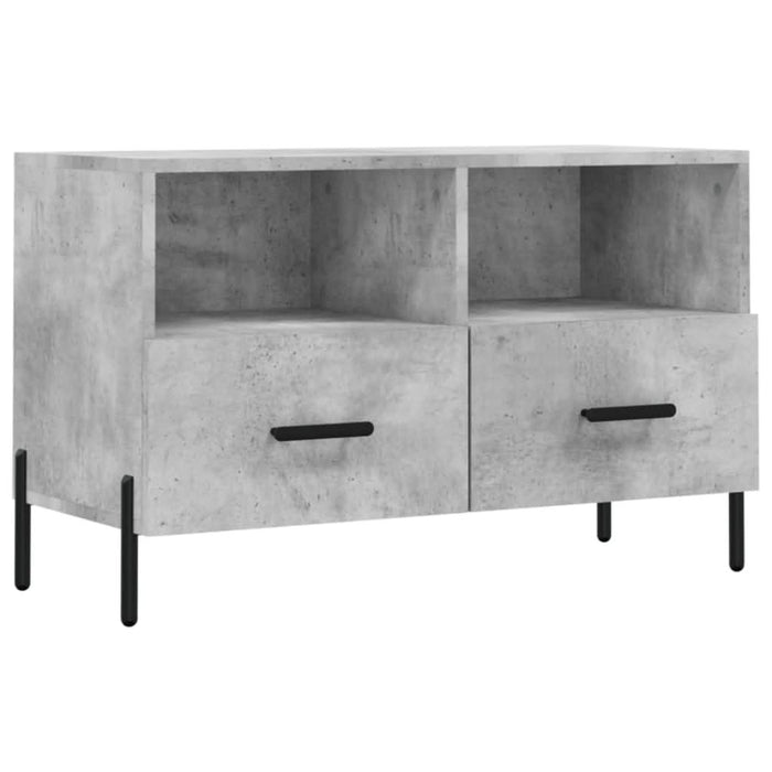 Comodă TV, gri beton, 80x36x50 cm, lemn compozit - WALTI WALTI