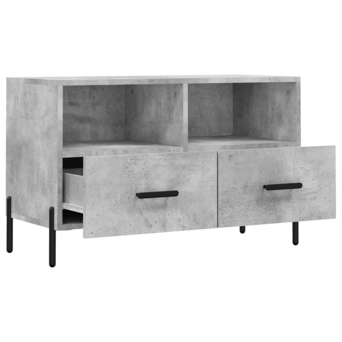 Comodă TV, gri beton, 80x36x50 cm, lemn compozit - WALTI WALTI