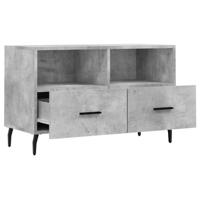 Comodă TV, gri beton, 80x36x50 cm, lemn compozit - WALTI WALTI