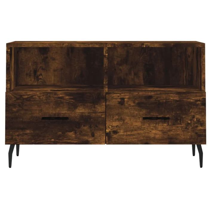 Comodă TV, stejar fumuriu, 80x36x50 cm, lemn prelucrat - WALTI WALTI
