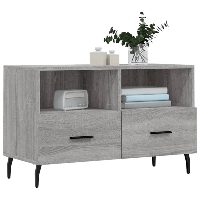 Comodă TV, gri sonoma, 80x36x50 cm, lemn prelucrat - WALTI WALTI