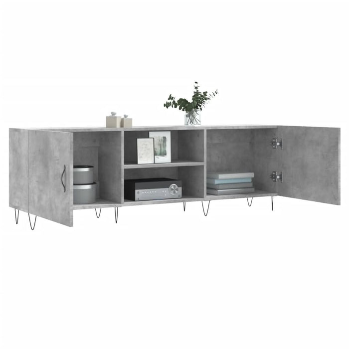 Comodă TV, gri beton, 150x30x50 cm, lemn compozit - WALTI WALTI