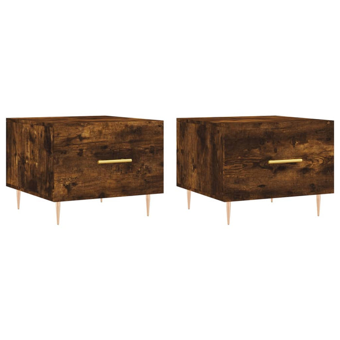 Măsuțe de cafea 2 buc. stejar fumuriu 50x50x40 cm lemn compozit - WALTI WALTI