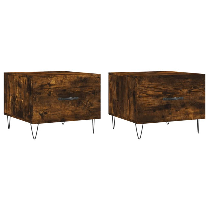 Măsuțe de cafea 2 buc. stejar fumuriu 50x50x40 cm lemn compozit - WALTI WALTI