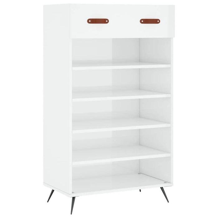 Pantofar, alb extralucios, 60x35x105 cm, lemn prelucrat - WALTI WALTI