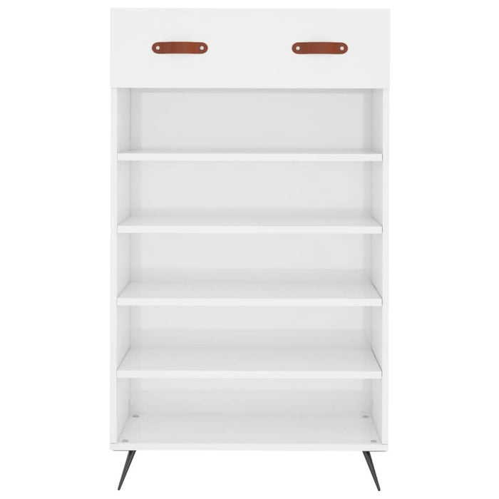 Pantofar, alb extralucios, 60x35x105 cm, lemn prelucrat - WALTI WALTI