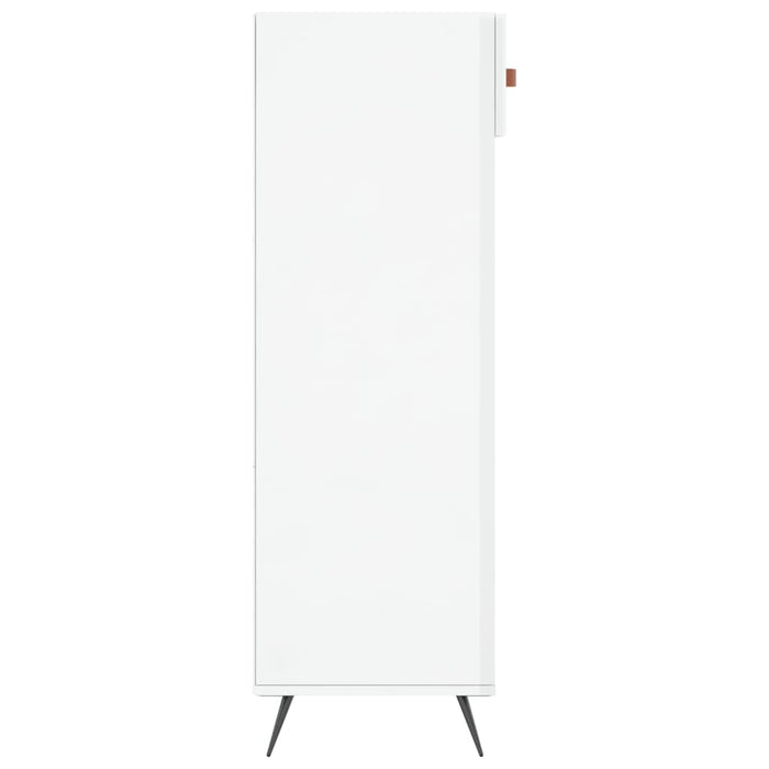 Pantofar, alb extralucios, 60x35x105 cm, lemn prelucrat - WALTI WALTI