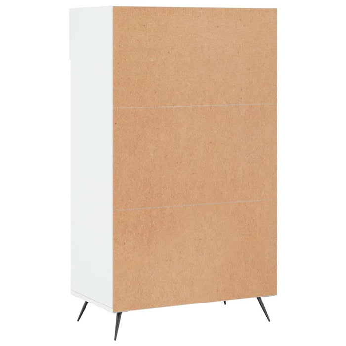 Pantofar, alb extralucios, 60x35x105 cm, lemn prelucrat - WALTI WALTI