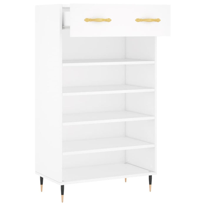 Pantofar, alb, 60x35x105 cm, lemn compozit - WALTI WALTI