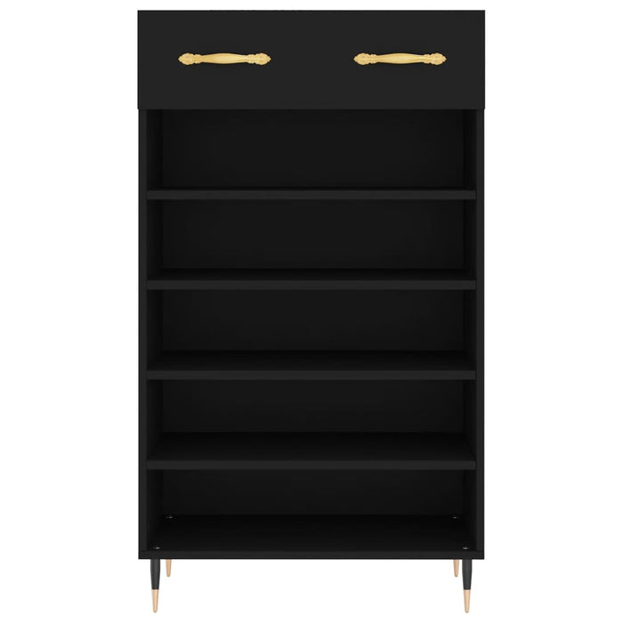 Pantofar, negru, 60x35x105 cm, lemn compozit - WALTI WALTI