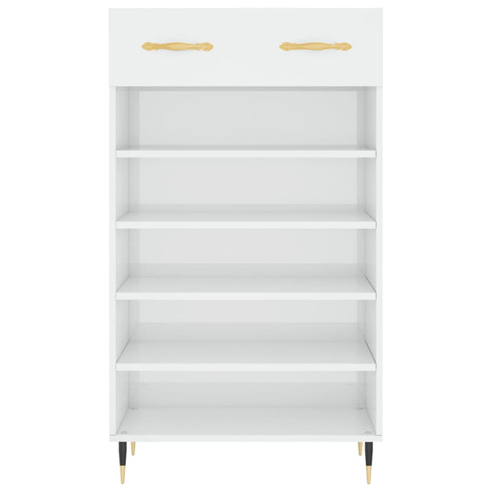 Pantofar, alb extralucios, 60x35x105 cm, lemn prelucrat - WALTI WALTI