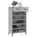 Pantofar, gri beton, 60x35x105 cm, lemn compozit - WALTI WALTI