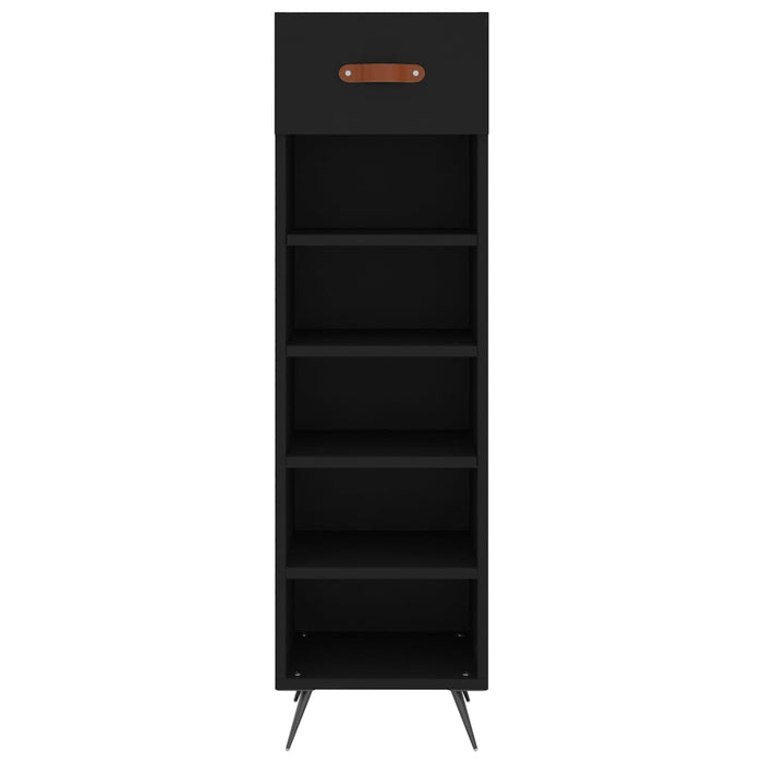 Pantofar, negru, 30x35x105 cm, lemn compozit - WALTI WALTI