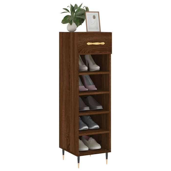 Pantofar, stejar maro, 30x35x105 cm, lemn compozit - WALTI WALTI