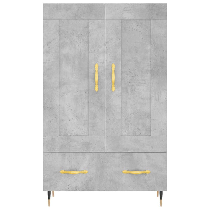 Dulap înalt, gri beton, 69,5x31x115 cm, lemn compozit - WALTI WALTI