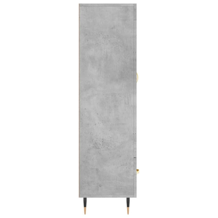 Dulap înalt, gri beton, 69,5x31x115 cm, lemn compozit - WALTI WALTI