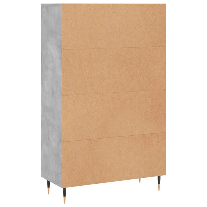 Dulap înalt, gri beton, 69,5x31x115 cm, lemn compozit - WALTI WALTI