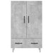 Dulap înalt, gri beton, 69,5x31x115 cm, lemn compozit - WALTI WALTI