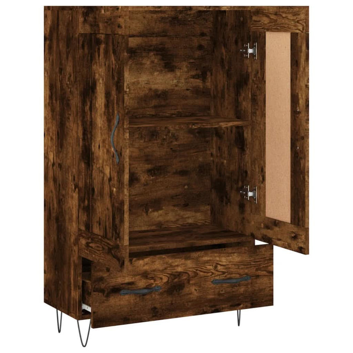 Dulap înalt, stejar afumat, 69,5x31x115 cm, lemn prelucrat - WALTI WALTI