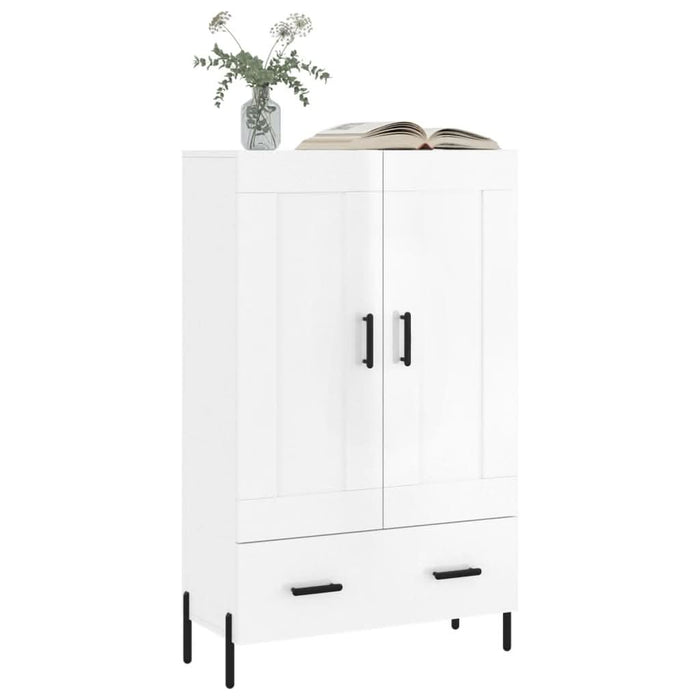 Dulap înalt, alb extralucios, 69,5x31x115 cm, lemn prelucrat - WALTI WALTI
