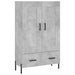 Dulap înalt, gri beton, 69,5x31x115 cm, lemn compozit - WALTI WALTI