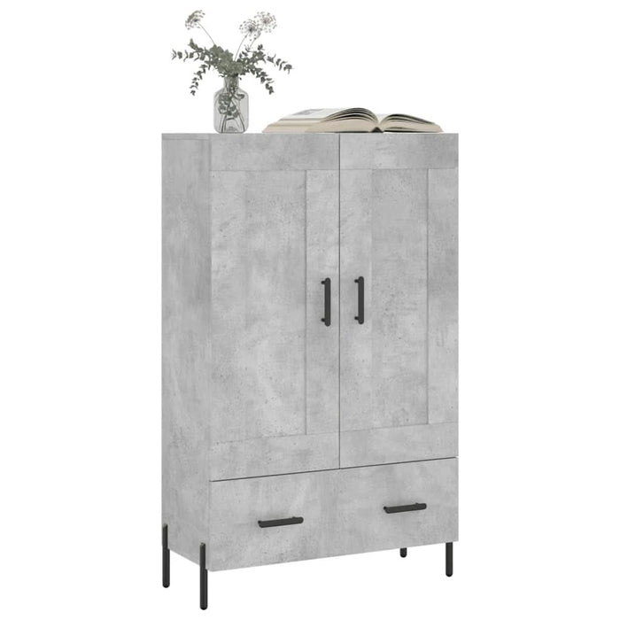 Dulap înalt, gri beton, 69,5x31x115 cm, lemn compozit - WALTI WALTI