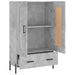 Dulap înalt, gri beton, 69,5x31x115 cm, lemn compozit - WALTI WALTI
