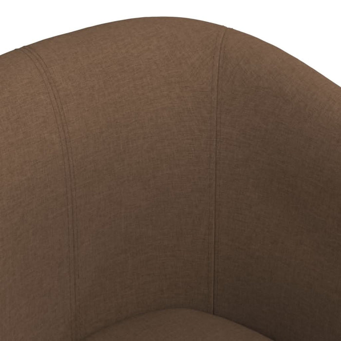 Fotoliu tip cuvă cu taburet, maro, material textil - WALTI WALTI