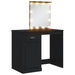 Masă de toaletă cu LED-uri, negru, 90x42x132,5 cm - WALTI WALTI